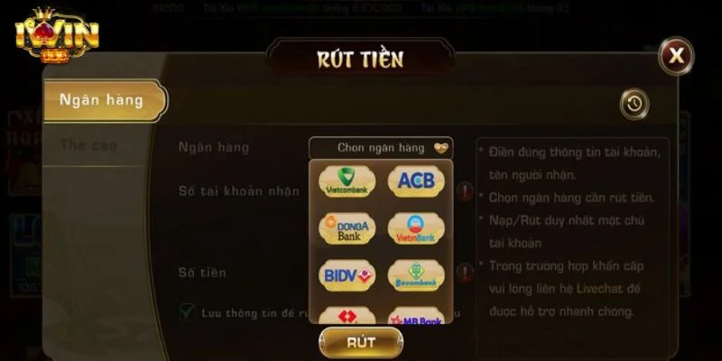 Đọc kỹ hướng dẫn rút tiền IWIN thành công ngay lần đầu. 